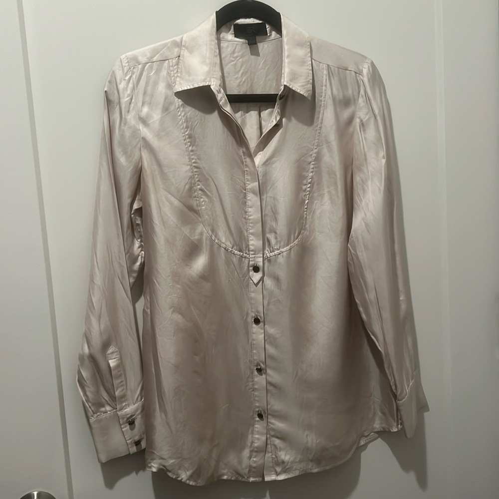 Banana Republic Monogrammed Silk Blouse